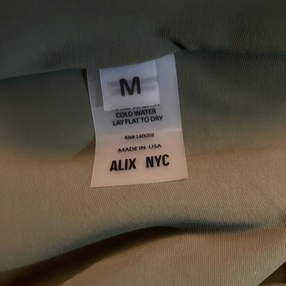 Alix NYC Asymmetric One Shoulder Green Bodysuit Size M - Picture 6 of 6